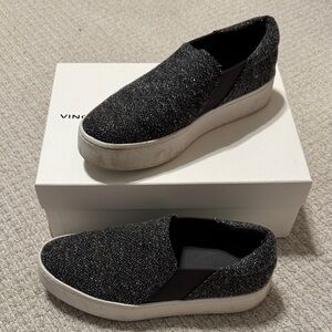 Vince Charcoal grey “Warren” platform slip-on sneaker -  8.5